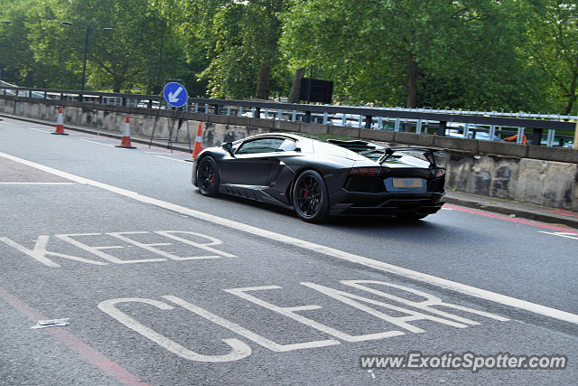 Lamborghini Aventador spotted in London, United Kingdom