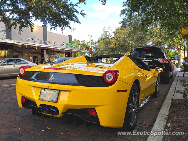 Ferrari 458 Italia spotted in Winter Park, Florida