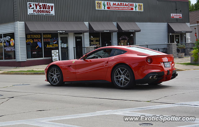 Ferrari F12 spotted in Lake Mills, Wisconsin
