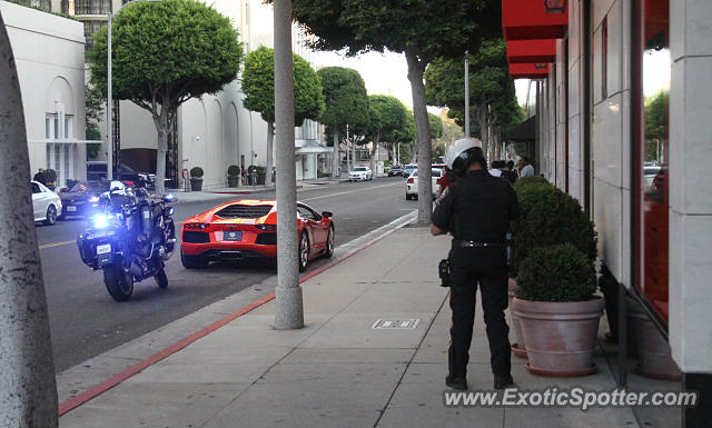 Lamborghini Aventador spotted in Beverly Hills, California