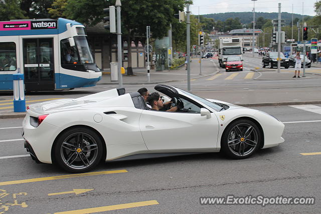 Ferrari 488 GTB spotted in Zurich, Switzerland