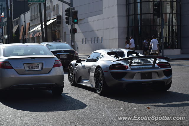 Porsche 918 Spyder spotted in Beverly Hills, California