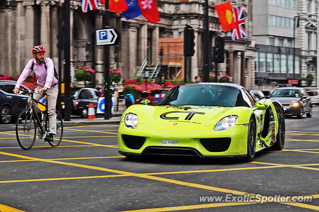 Porsche 918 Spyder spotted in London, United Kingdom