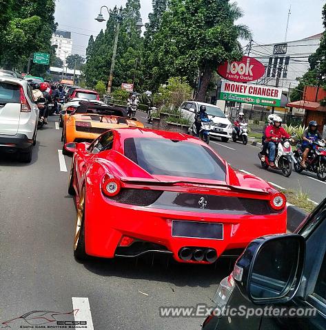 Ferrari 458 Italia spotted in Bandung, Indonesia
