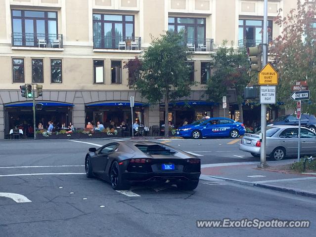 Lamborghini Aventador spotted in Sausalito, California