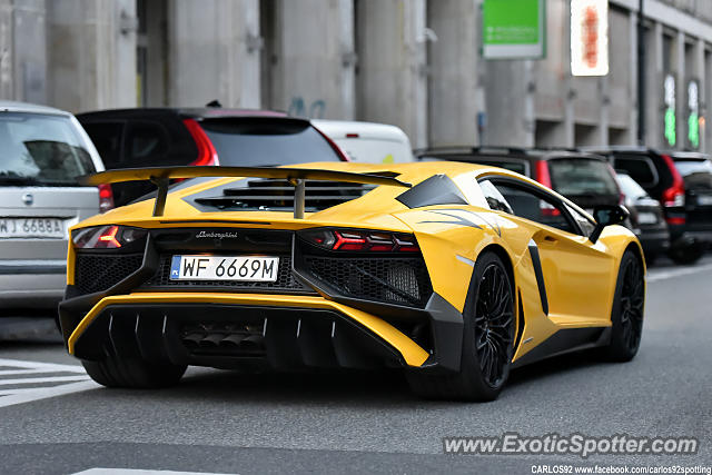 Lamborghini Aventador spotted in Warsaw, Poland
