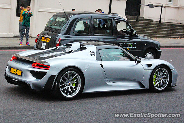 Porsche 918 Spyder spotted in London, United Kingdom