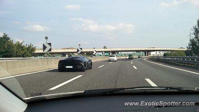 Lamborghini Huracan spotted in A1, S. Donato, Italy