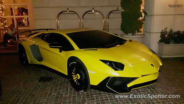 Lamborghini Aventador spotted in Beverly Hills, United States