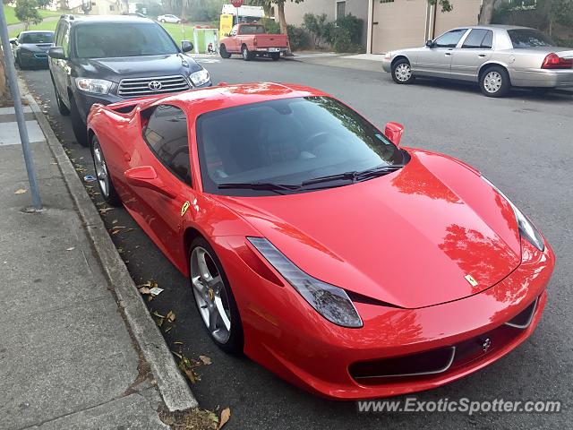 Ferrari 458 Italia spotted in San Francisco, California