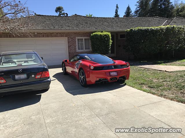 Ferrari 458 Italia spotted in Hillsborough, California
