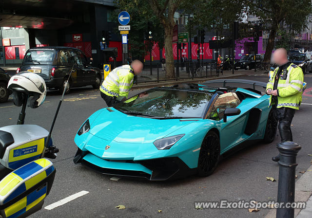Lamborghini Aventador spotted in London, United Kingdom