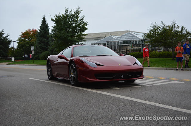 Ferrari 458 Italia spotted in Lake Forest, Illinois