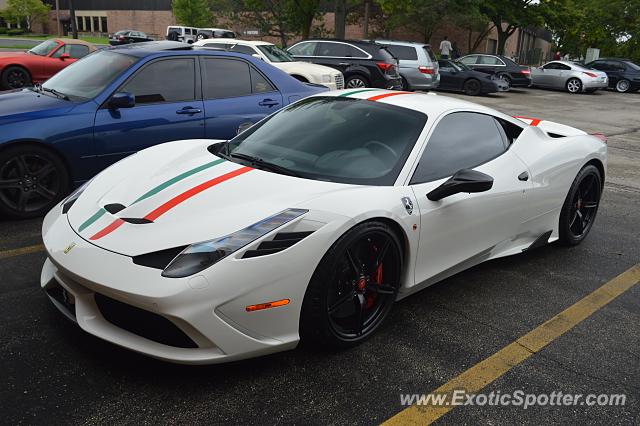 Ferrari 458 Italia spotted in Lake Forest, Illinois