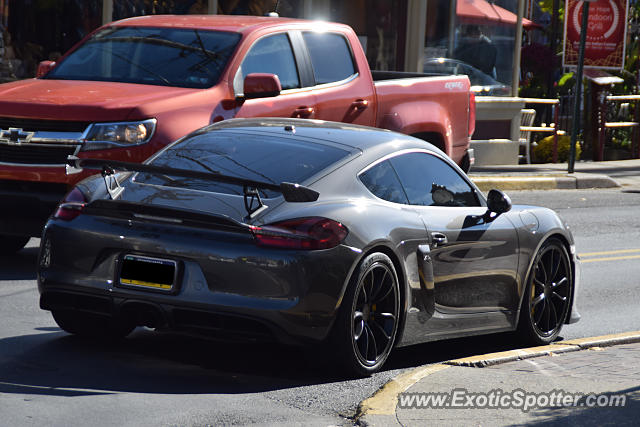 Porsche Cayman GT4 spotted in New Hope, Pennsylvania