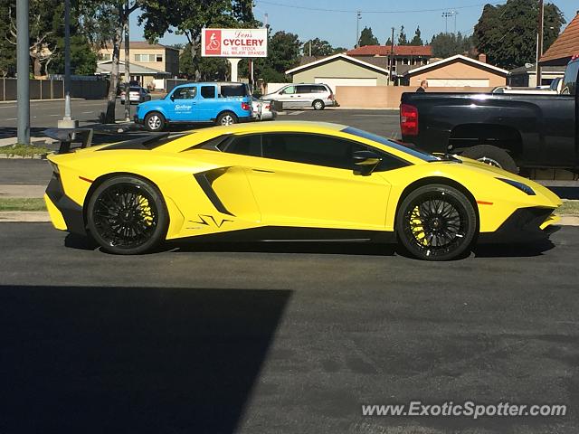 Lamborghini Aventador spotted in Tustin, California