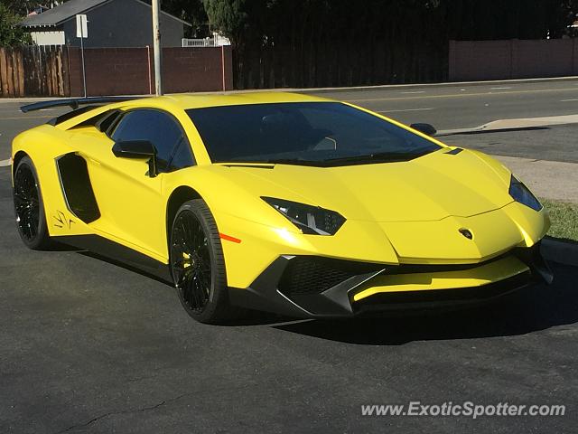 Lamborghini Aventador spotted in Tustin, California