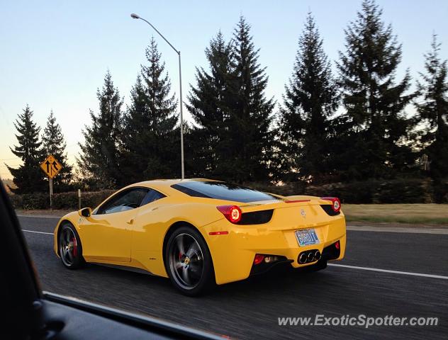 Ferrari 458 Italia spotted in Oregon City, Oregon