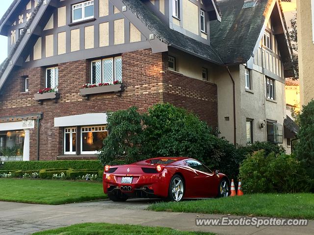 Ferrari 458 Italia spotted in San Francisco, United States