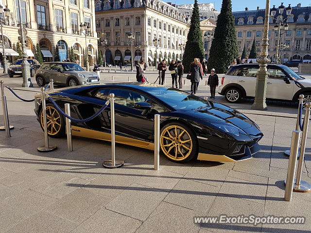 Lamborghini Aventador spotted in Paris, France