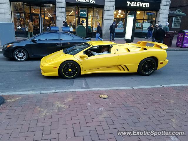 Lamborghini Diablo spotted in Boston, Massachusetts
