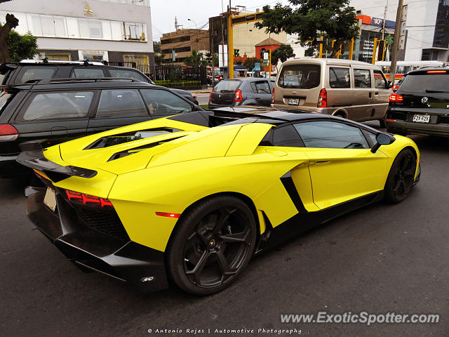 Lamborghini Aventador spotted in Lima, Peru