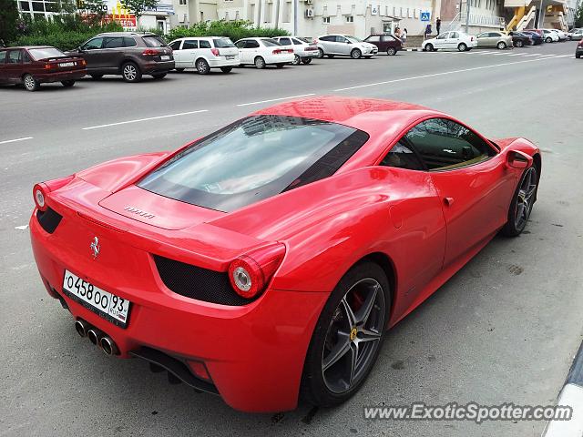 Ferrari 458 Italia spotted in Novorossiysk, Russia