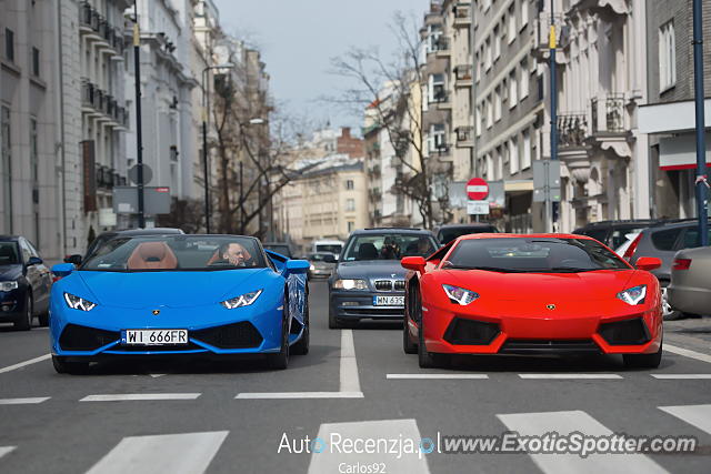 Lamborghini Aventador spotted in Warsaw, Poland