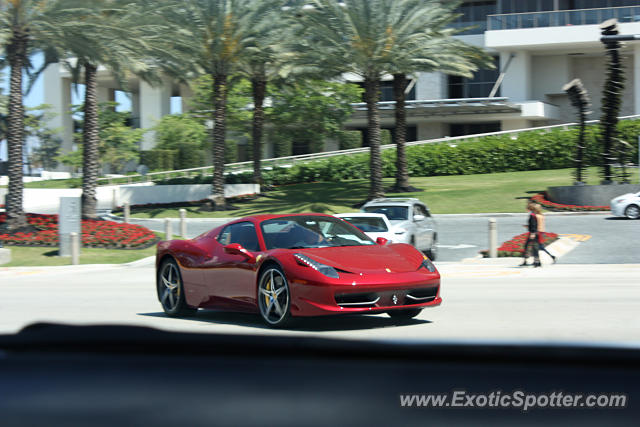 Ferrari 458 Italia spotted in Bal Harbour, Florida