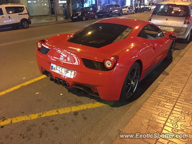 Ferrari 458 Italia spotted in Barcelona, Spain