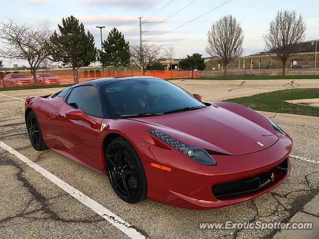 Ferrari 458 Italia spotted in Middleton, Wisconsin