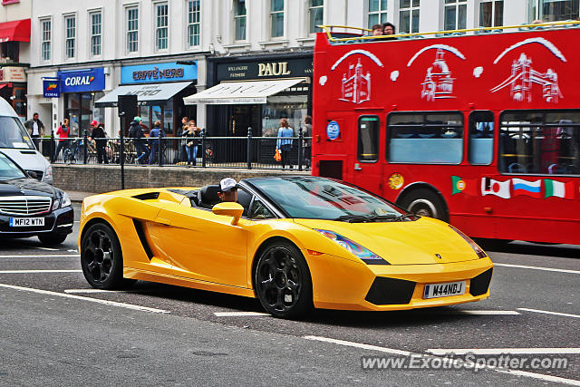 Lamborghini Gallardo spotted in London, United Kingdom