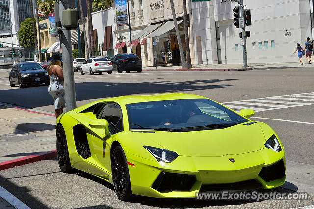 Lamborghini Aventador spotted in Beverly Hills, California