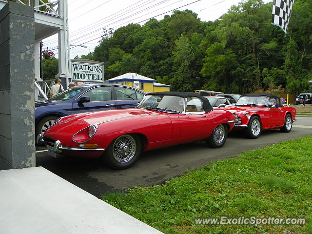 Jaguar E-Type spotted in Watkins Glen, New York