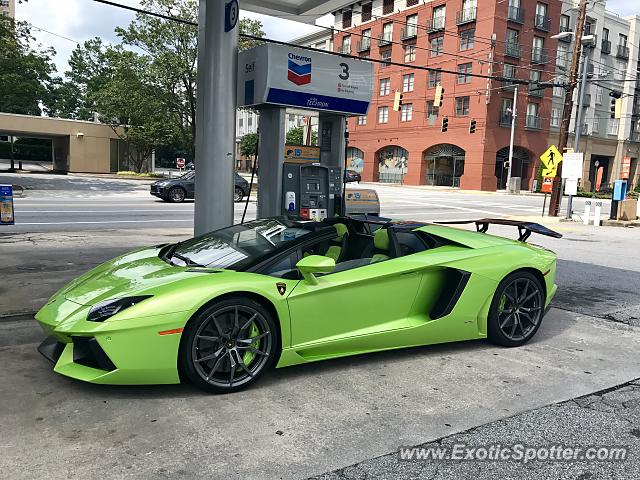 Lamborghini Aventador spotted in Buckhead, Georgia