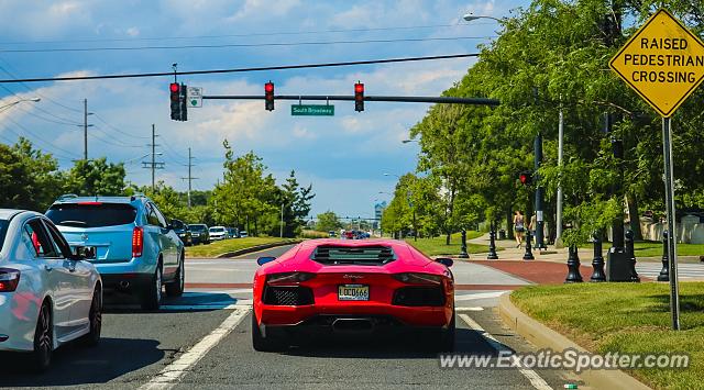 Lamborghini Aventador spotted in Long Branch, New Jersey