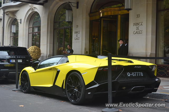 Lamborghini Aventador spotted in Paris, France