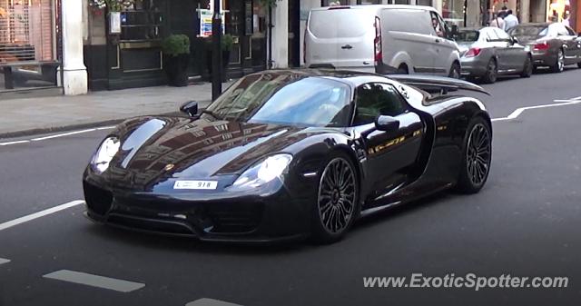 Porsche 918 Spyder spotted in London, United Kingdom