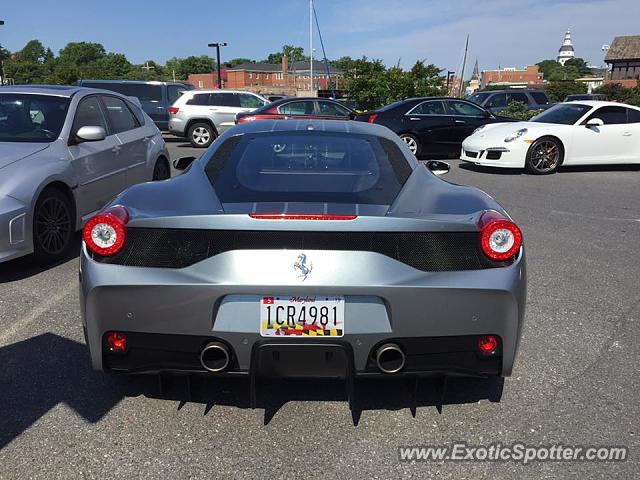 Ferrari 458 Italia spotted in Annapolis, Maryland