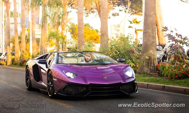 Lamborghini Aventador spotted in Cannes, France