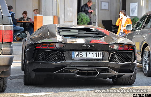 Lamborghini Aventador spotted in Warsaw, Poland