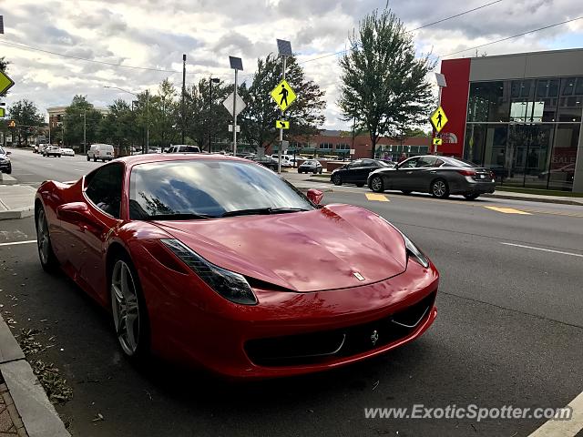 Ferrari 458 Italia spotted in Buckhead, Georgia