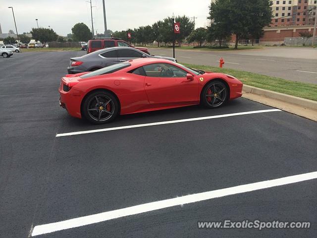 Ferrari 458 Italia spotted in Oklahoma city, Oklahoma