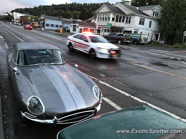 Jaguar E-Type spotted in Watkins glen, New York