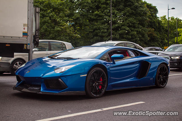 Lamborghini Aventador spotted in London, United Kingdom