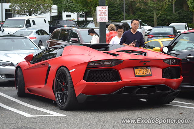 Lamborghini Aventador spotted in Manhasset, New Jersey