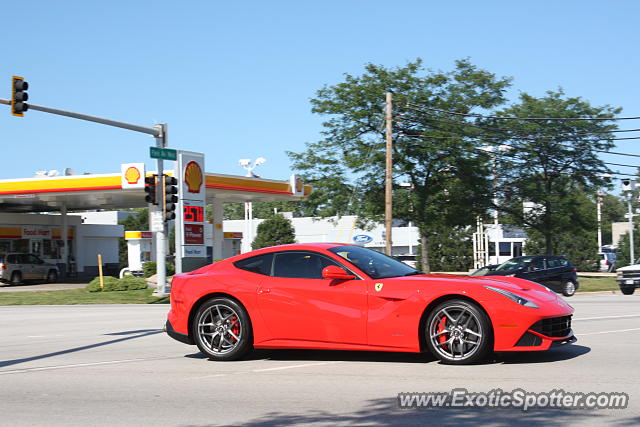 Ferrari F12 spotted in Highland Park, Illinois
