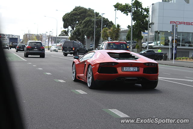 Lamborghini Aventador spotted in Auckland, New Zealand