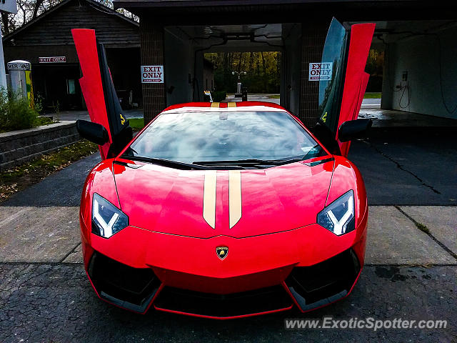 Lamborghini Aventador spotted in Williamson, New York