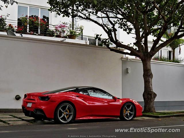 Ferrari 488 GTB spotted in Lima, Peru